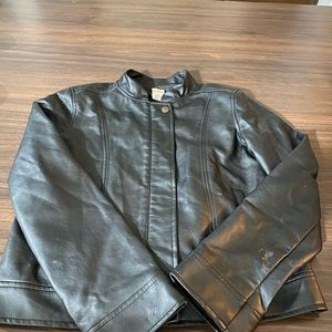Pleather Girl’s Moto Jacket.  Sz. 10 Children’s. Black.  By Gymboree.